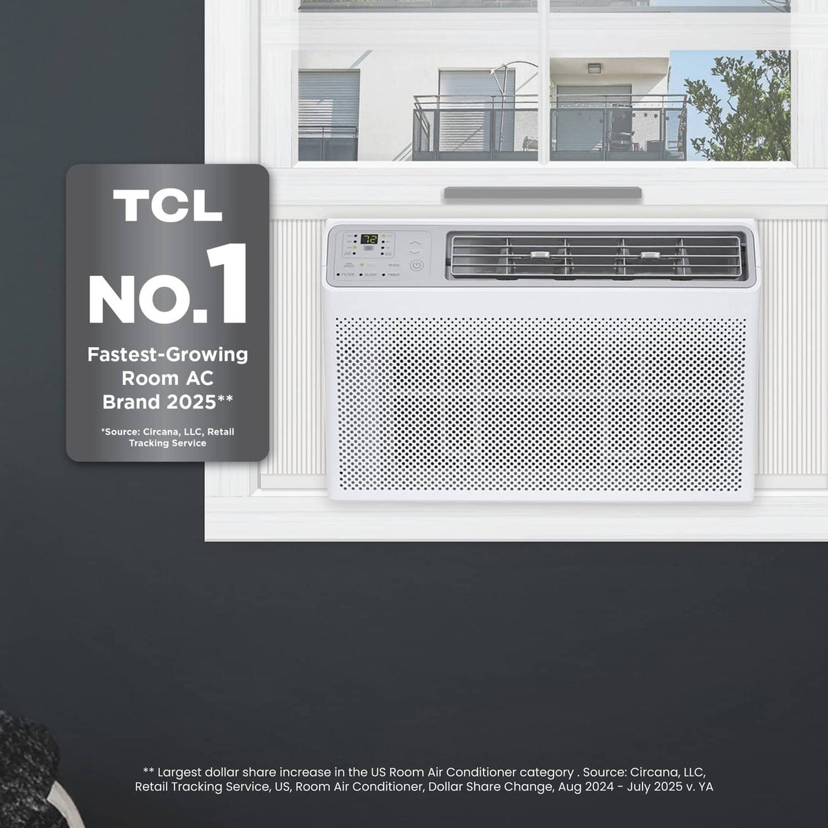 TCL - 450 Sq. Ft. 10,000 BTU Smart Window Air Conditioner - White