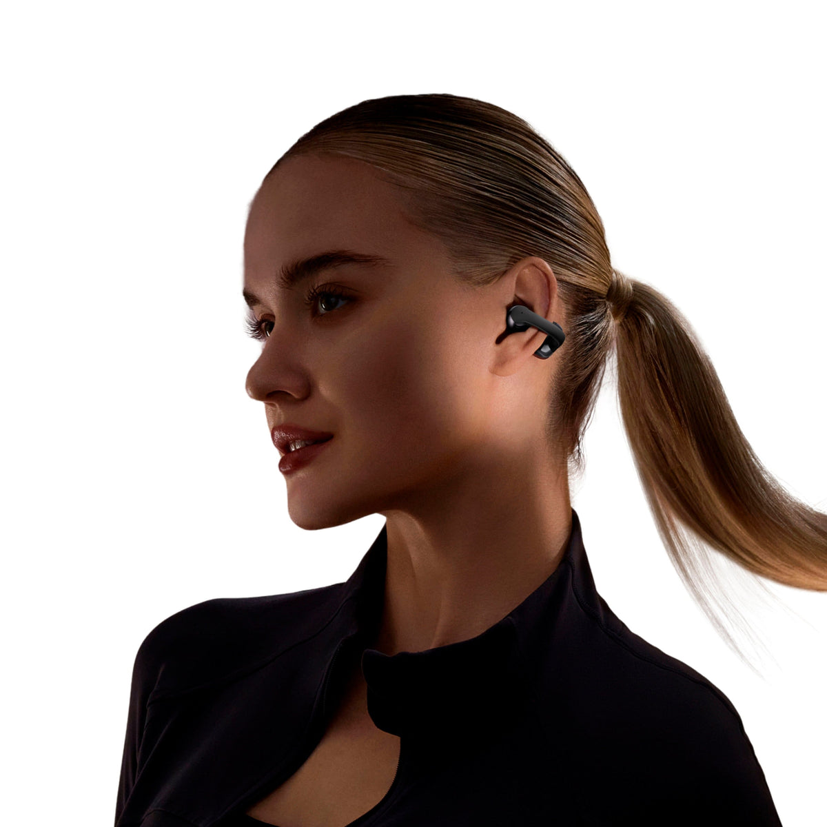 Shokz - OpenDots ONE Open-Ear Clip-On True Wireless Bluetooth Earbuds - Black
