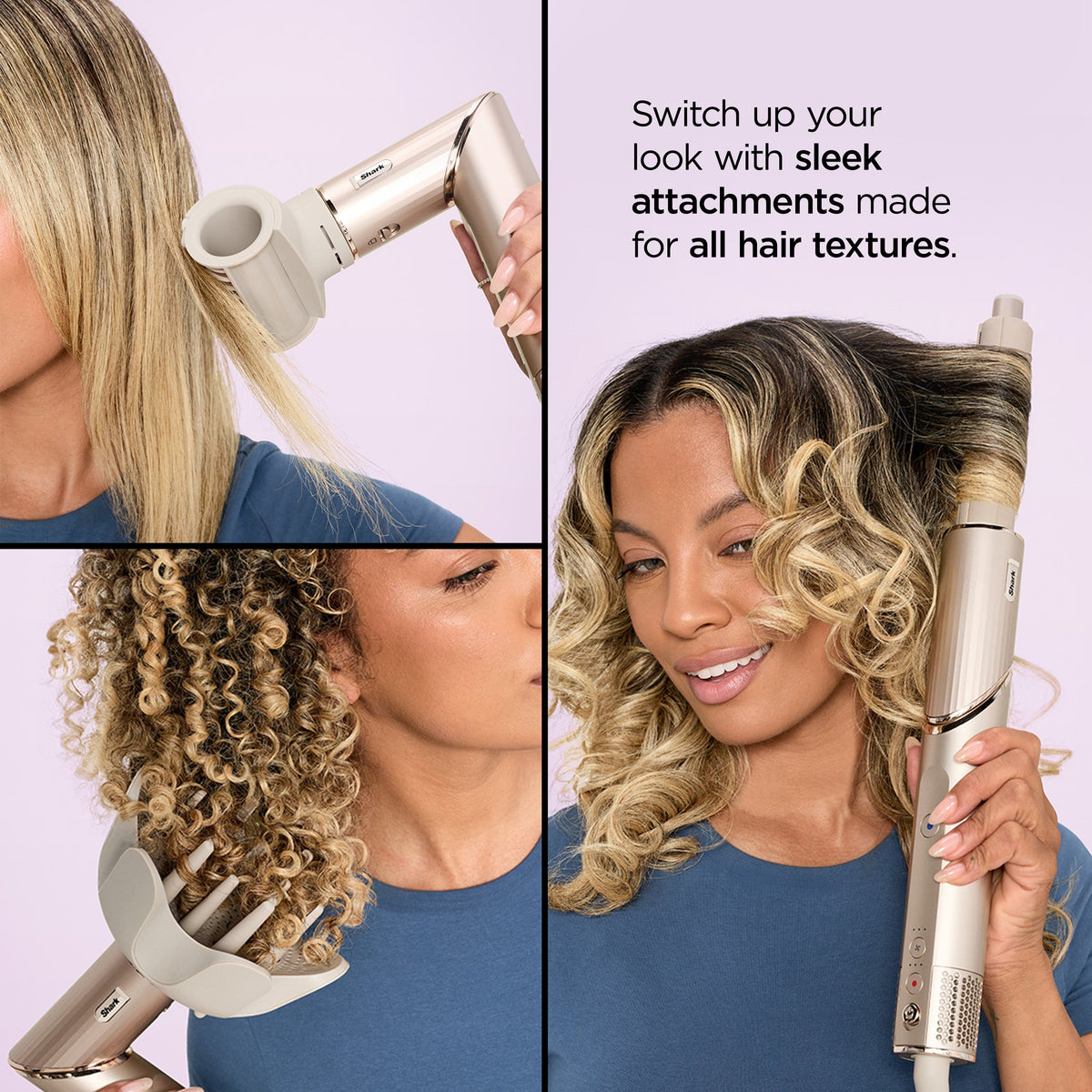 Shark - FlexStyle Air Styling & Drying System, Powerful Hair Blow Dryer and Multi-Styler - Stone Straight & Wavy