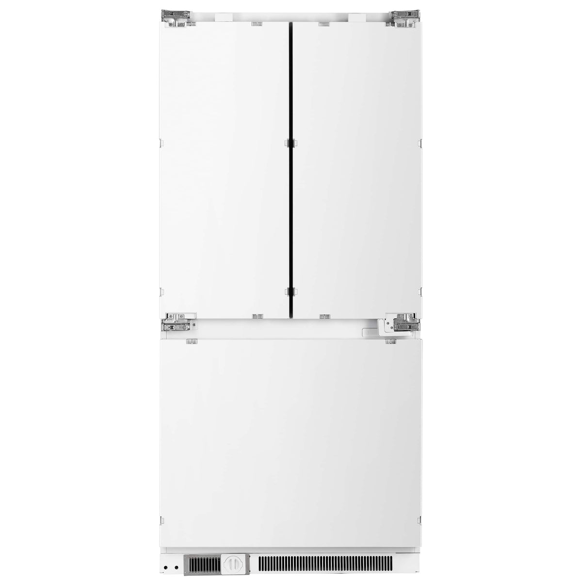 Forno Appliances - 36 in. Wide Rivestito 15.5 Cu. Ft. French Door Counter-Depth Panel Ready Refrigerator - Stainless Steel