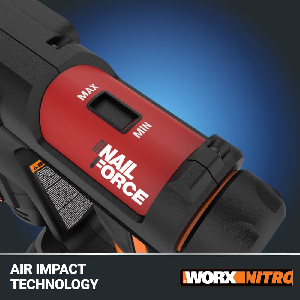 WORX - Nitro WX843L 20V 3/8" Cordless Crown Stapler - Black