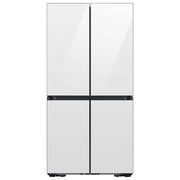 Samsung - 35 in. Wide Bespoke 22 cu. ft. Counter Depth 4-Door French Door Refrigerator with Zero Clearance Fit - White Glass