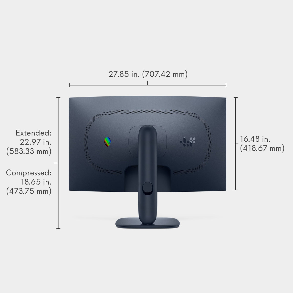 Alienware - AW3225DM 32" VA LED Curved QHD 180Hz 1ms FreeSync Gaming Monitor with HDR (HDMI, DisplayPort, USB) - Interstellar Indigo