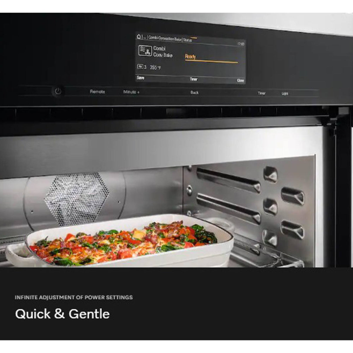 Miele - H7240 BM 24" VitroLine DirectSensor S Speed Oven w/ Convection & Microwave 1.52 cu ft - Obsidian Black