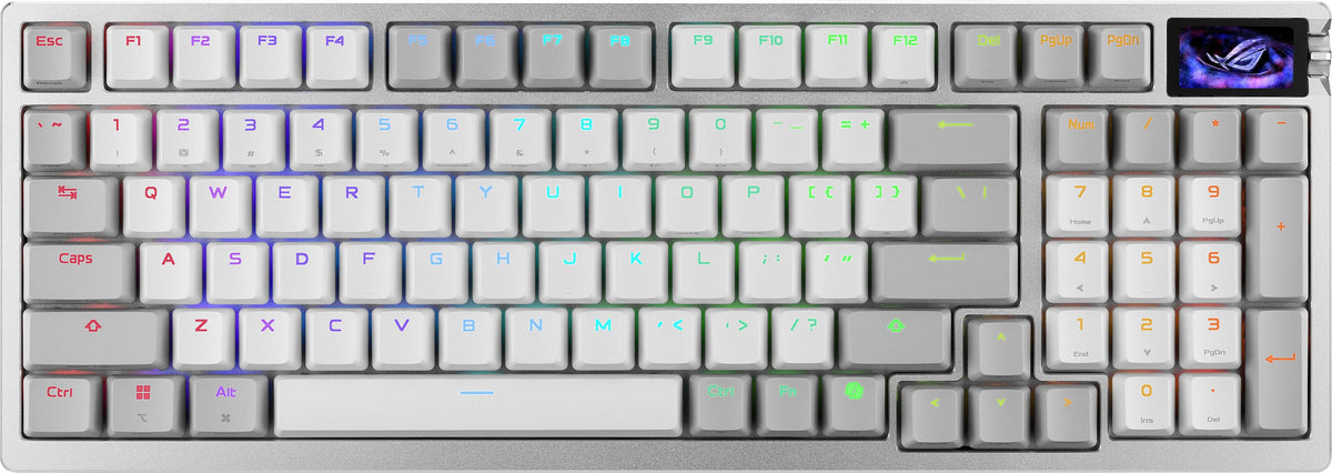 ASUS - ROG Azoth 96% Wireless Magnetic Hall Effect RGB Gaming Keyboard with Hot-Swappable ROG HFX V2 Switches - White
