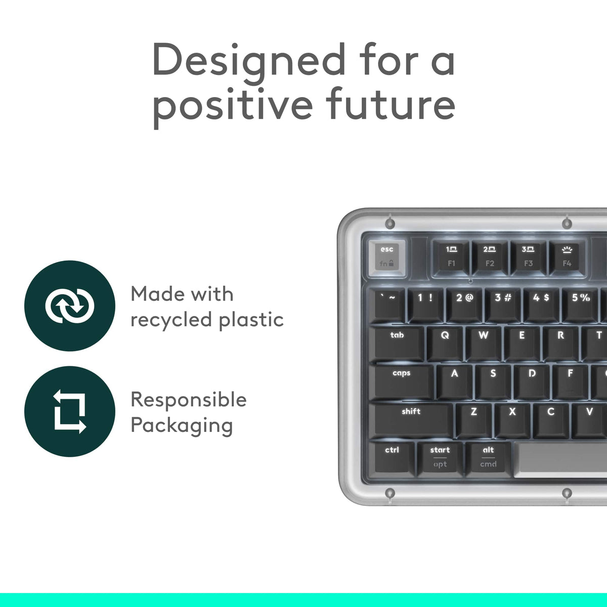 Logitech - Alto Keys K98M Full-size Wireless Mechanical keyboard with Backlit keys for PC, Mac, Laptops - Graphite