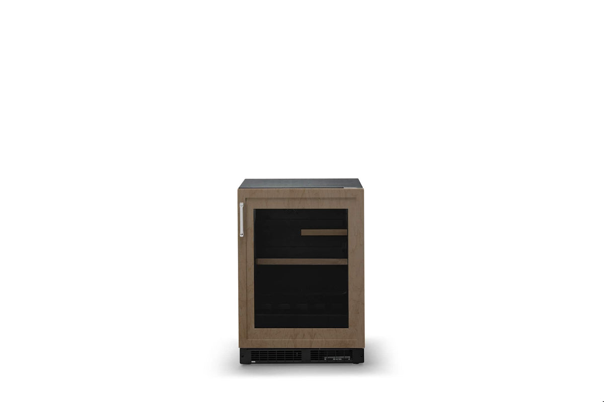 24"W 5.5 Cu. Ft. Viking Custom Panel Glass Door Undercounter Mini Fridge - Custom Panel Ready