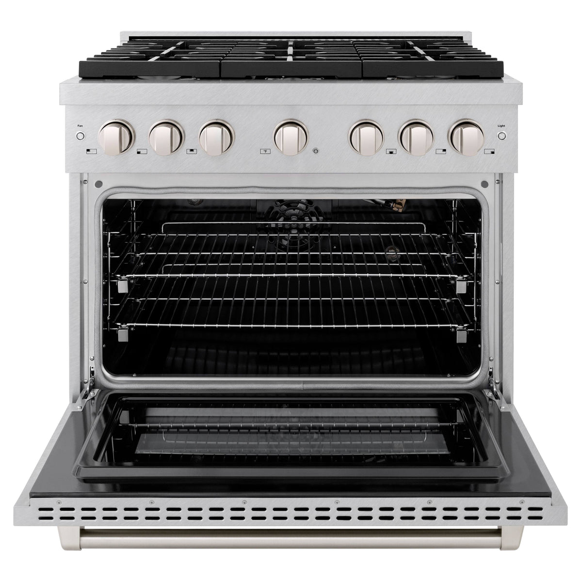 ZLINE - 36 in. Wide 6 Burner Paramount Gas Range and Convection Oven (SGRS-36) - Stainless Steel