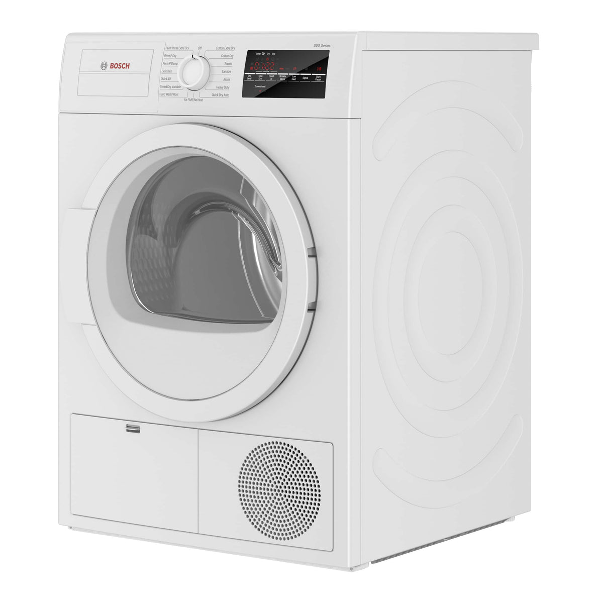Bosch - 300 Series 4 Cu. Ft. Stackable Smart Electric Dryer with Wrinkle Block - White