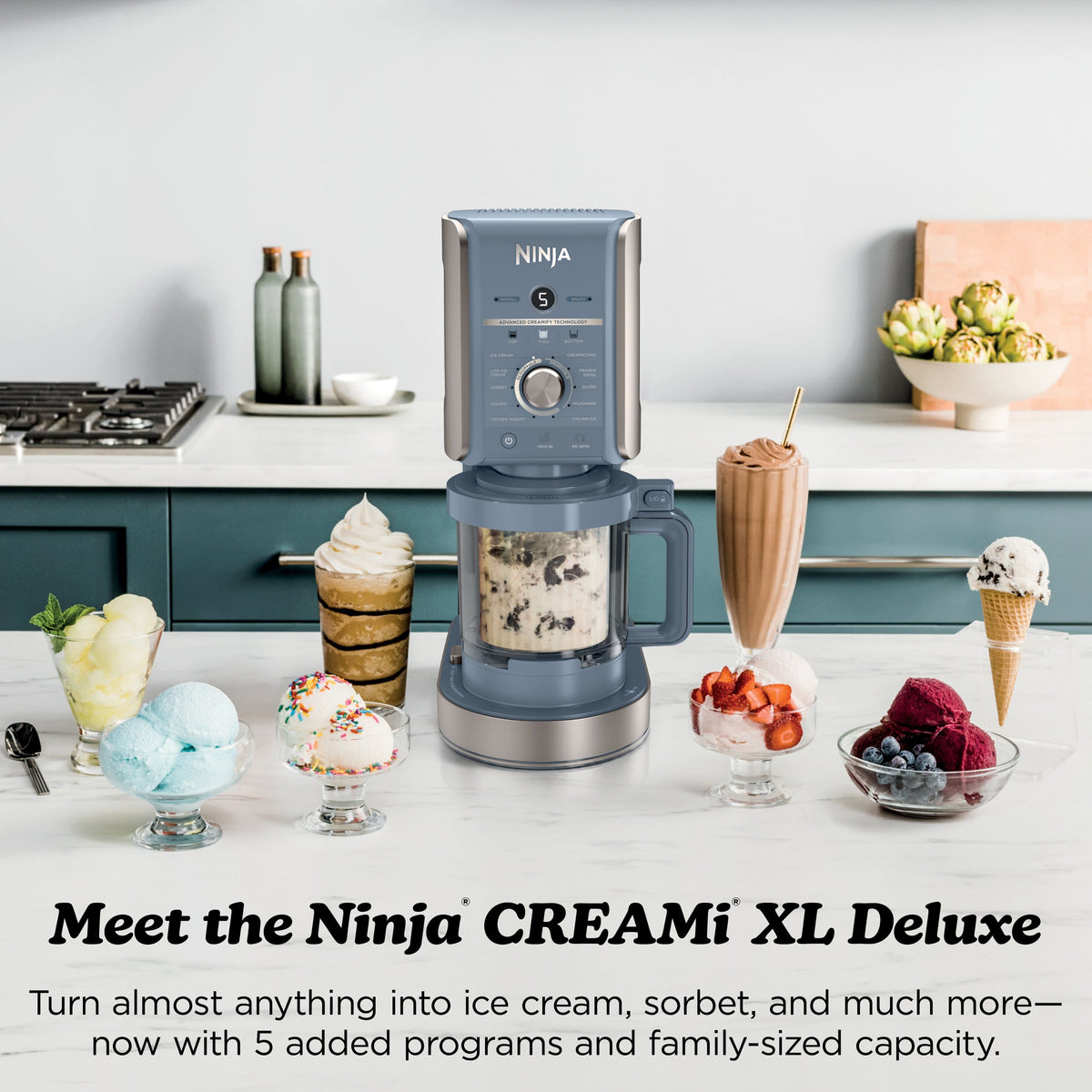 Ninja - Creami XL Deluxe 11-in-1 Ice Cream & Frozen Treat Maker - Navy