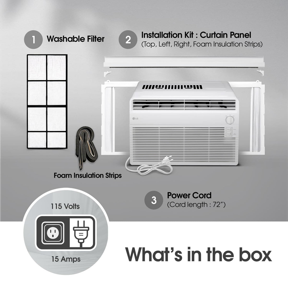 LG - 150 Sq. Ft. 5,000 BTU Window Air Conditioner - White
