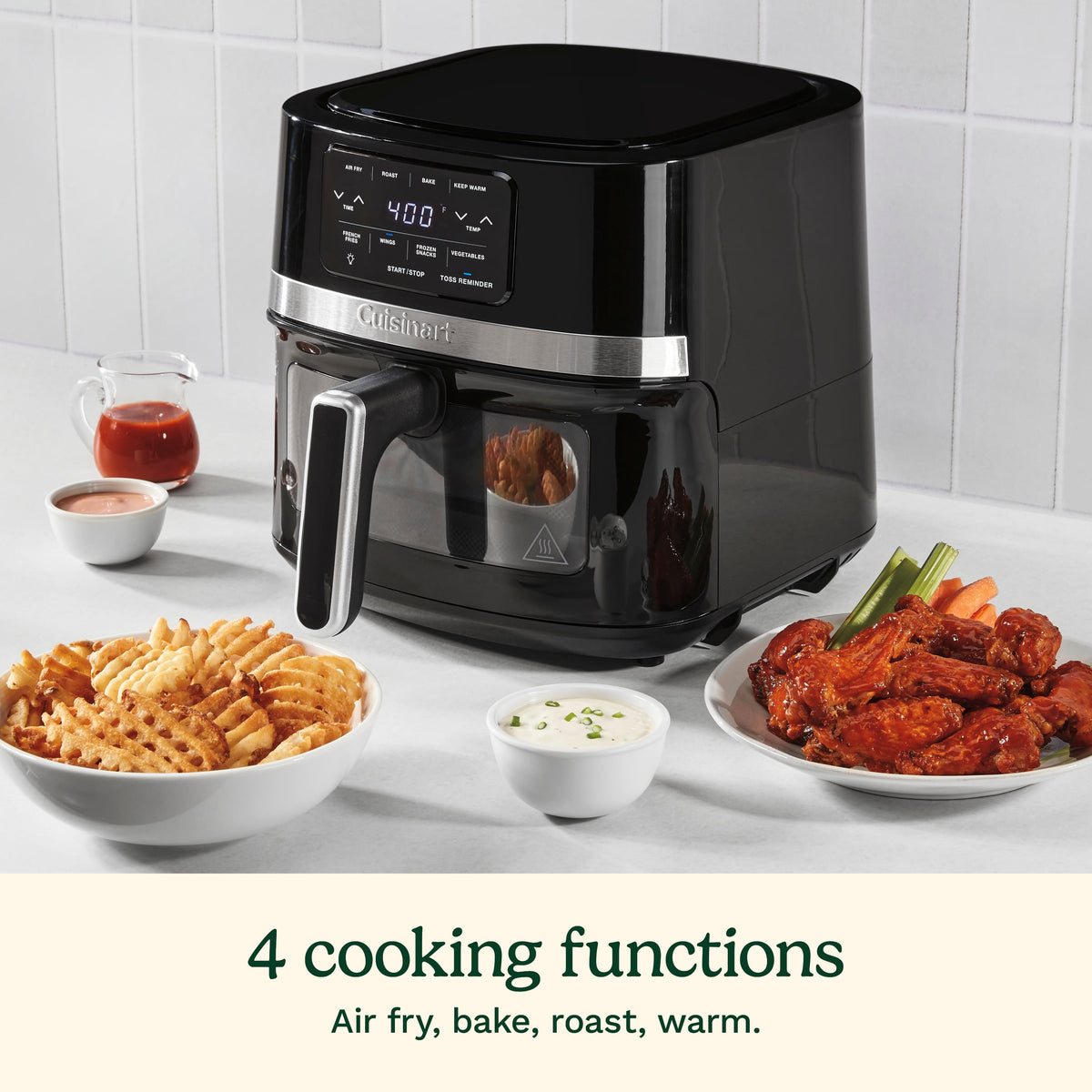 Cuisinart - 4.5 qt Basket Air Fryer - Black Stainless Steel