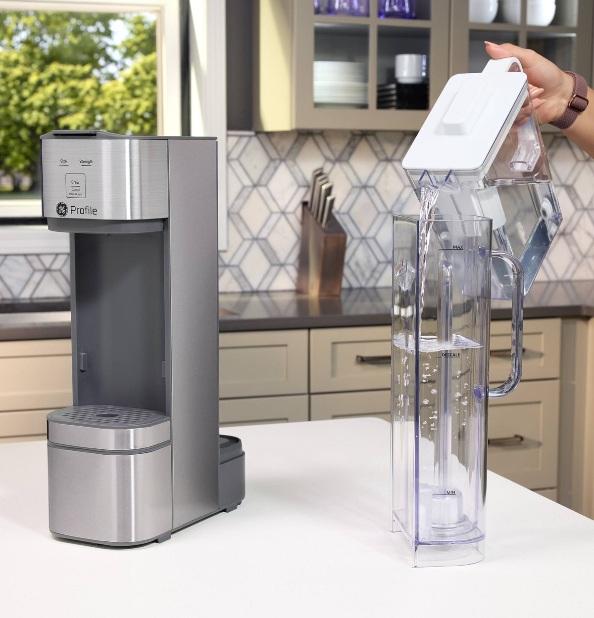 GE Profile - Brewpal Single-Serve Coffee Maker - Stainless Steel