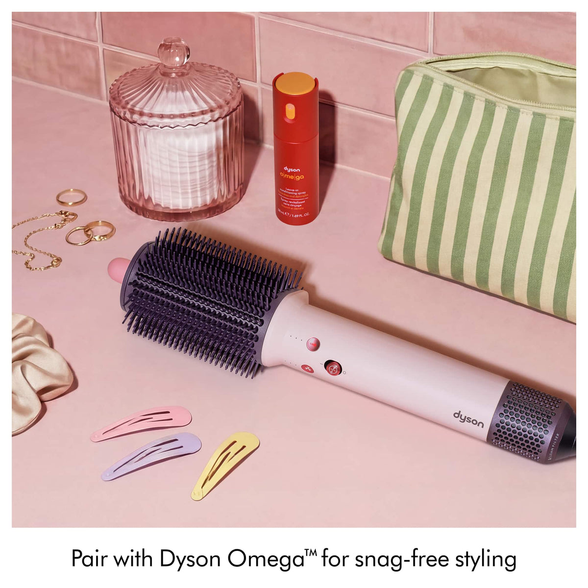 Dyson - AirSmooth Styling Brush For Faster Drying - Ceramic Pink / Rose Gold