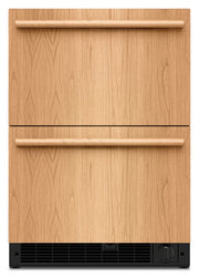KitchenAid - 4.2 Cu. Ft. Undercounter Double-Drawer Refrigerator/Freezer - Custom Panel Ready