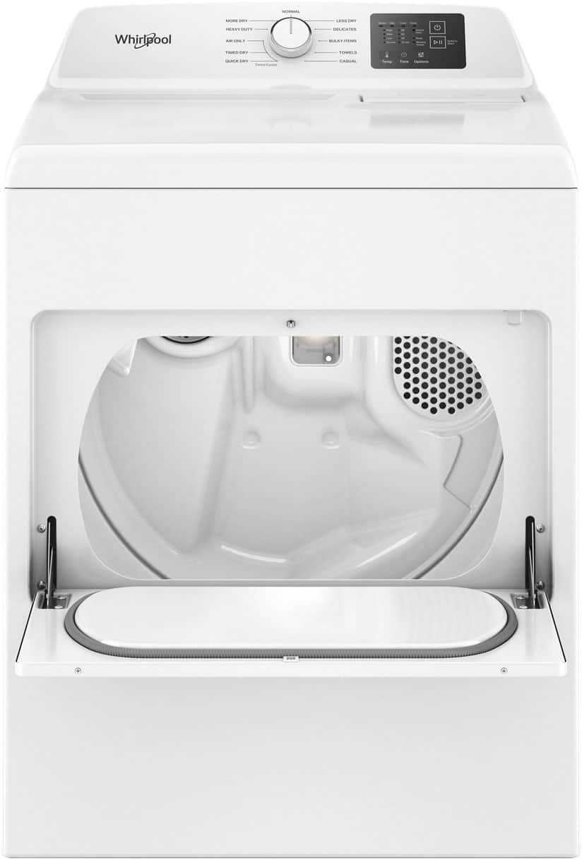 Whirlpool - 7.0 Cu. Ft. Electric Dryer with Adaptive Dry and Top Venting - White