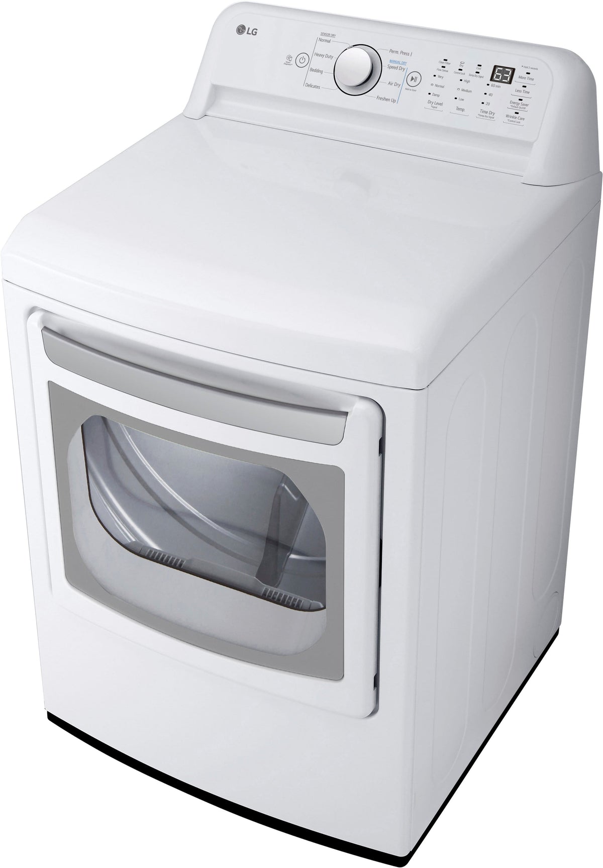 LG - 7.3 Cu. Ft. Ultra Large Rear Control Electric Dryer with Sensor Dry and LoDecibel Quiet Operation - White