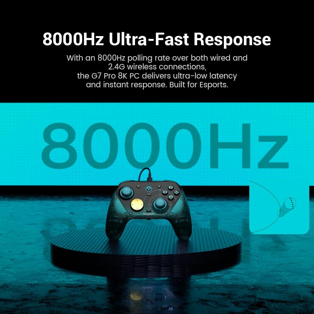 GameSir - G7 Pro 8K PC Aimlabs Edition Wireless Esports Controller for PC - Cyan