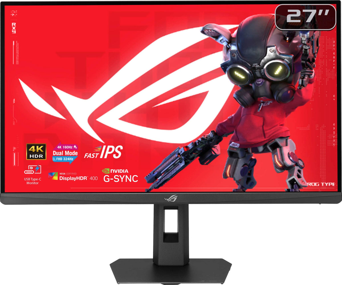 ASUS - ROG Strix 27" Dual Mode (4K 160Hz, FHD 324Hz) IPS 1ms Gaming Monitor with FreeSync Premium and HDR (DisplayPort, HDMI) - Black