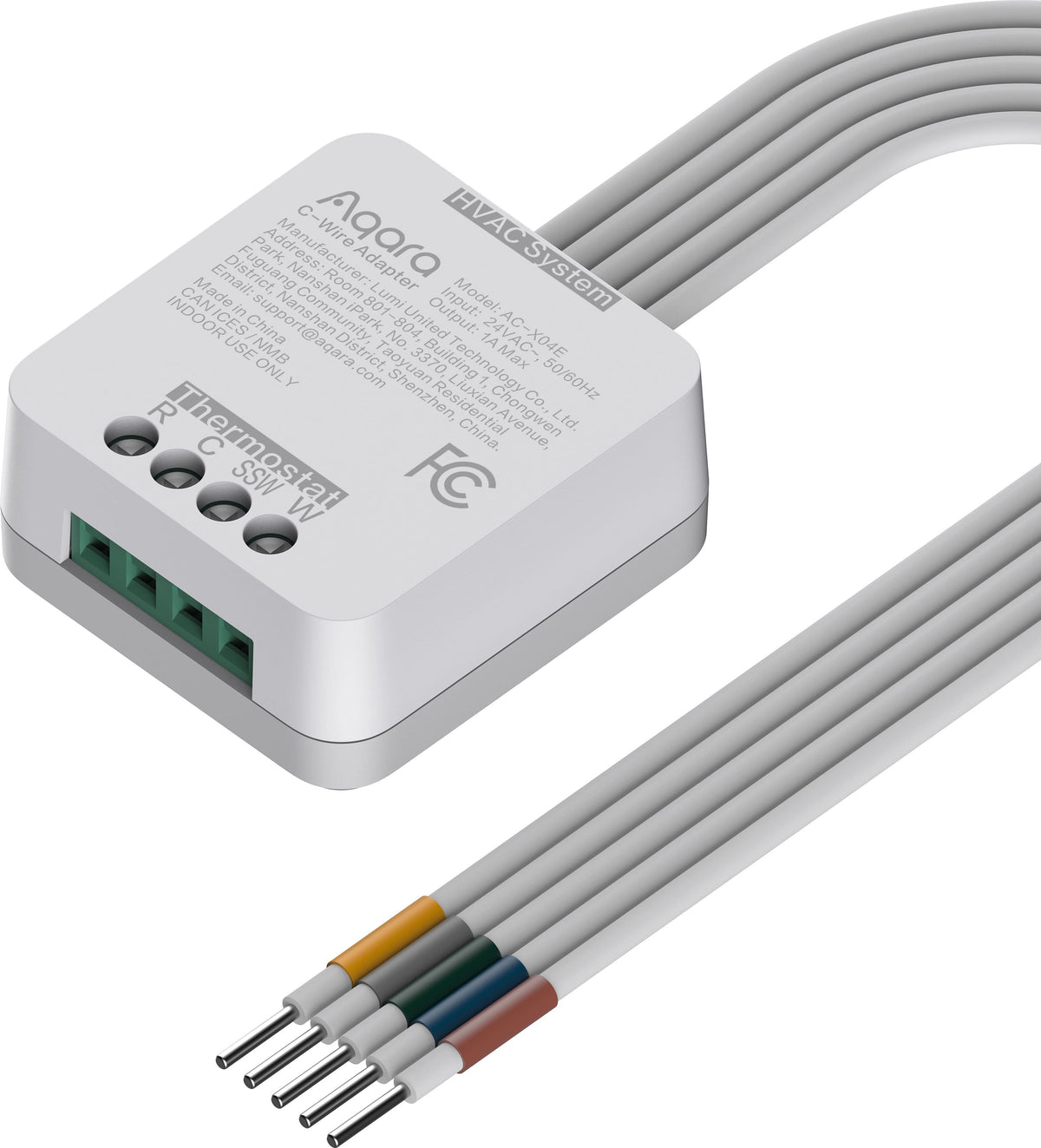 Aqara - C-Wire Adapter for W200 Smartq Thermostat - White