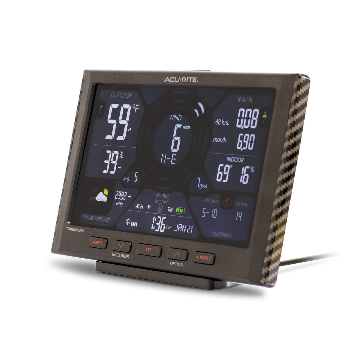 AcuRite - Optimus WiFi Weather Station with Digital Display, Solar Powered Sensor & Mobile App for Remote Monitoring - Black