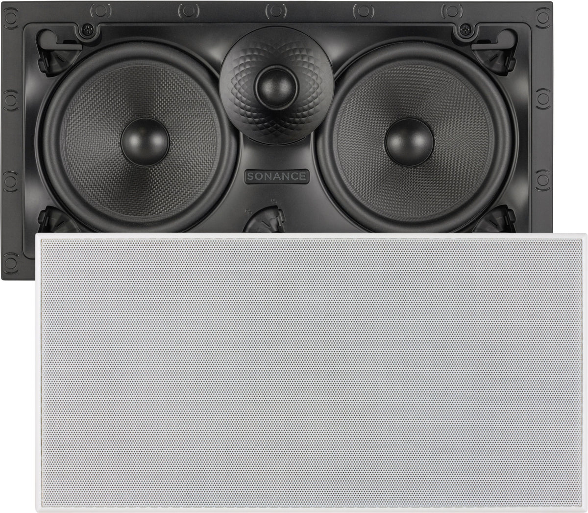 Sonance - VX62 LCR SINGLE SPEAKER - Visual Experience Series 6-1/2" 2-Way LCR (Left, Center, or Right) In Wall Speaker (Each) - Paintable White