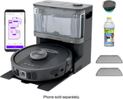 Shark - Robot Vacuum & Mop PowerDetect NeverTouch, Combo, Self-Emptying & Self-Refilling, 60-Day Debris Capacity with Pad Dry - Gaia Grey