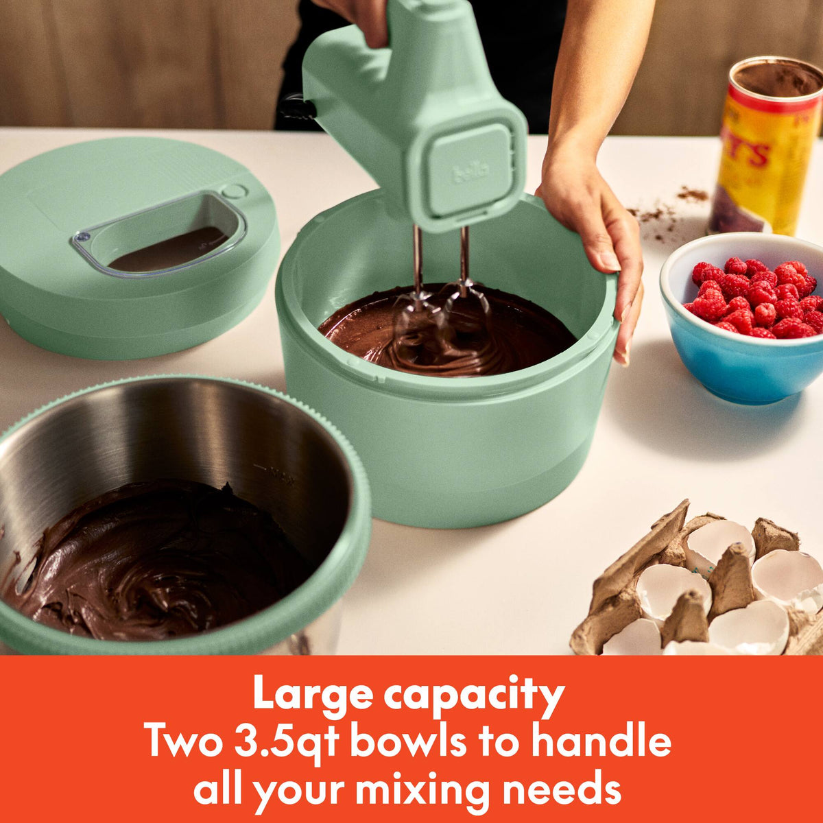 Bella - 3.5-qt. Hand & Stand Mixer - Seaglass