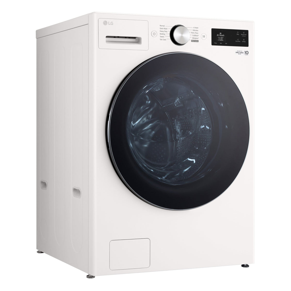 LG - 5.0 Cu. Ft. High-Efficiency Stackable Smart Front Load Washer with Steam and TurboWash 360° - Alpine White