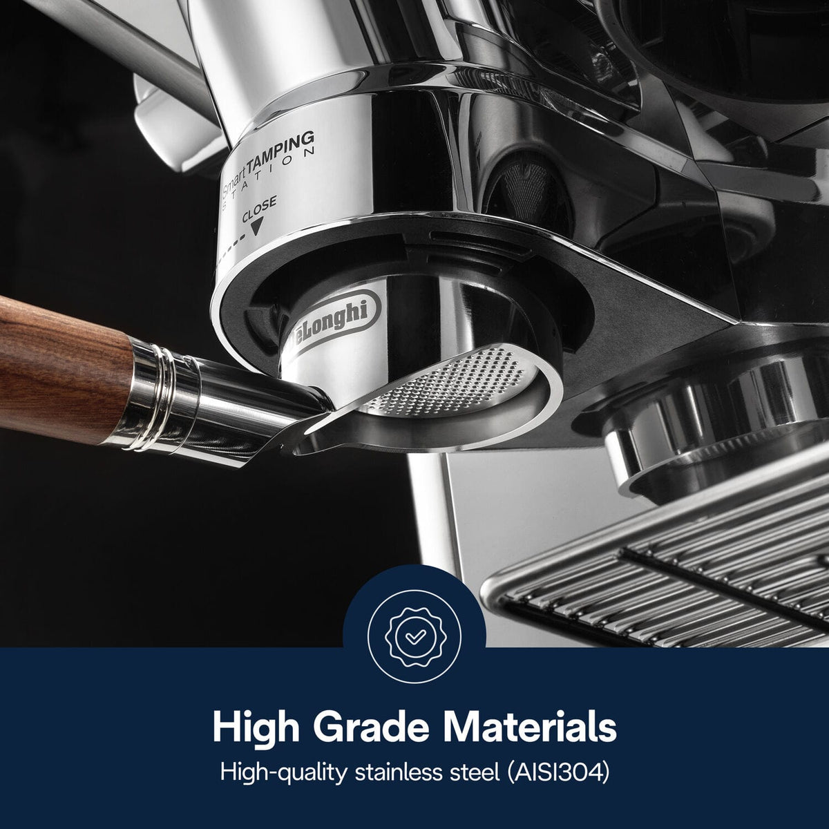 De'Longhi - Rosewood Bottomless Portafilter - Stainless Steel