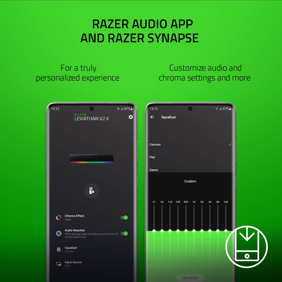 Razer - Leviathan V2 X 2.0 Bluetooth Gaming Speaker with RGB Lighting (1-Piece) - Black