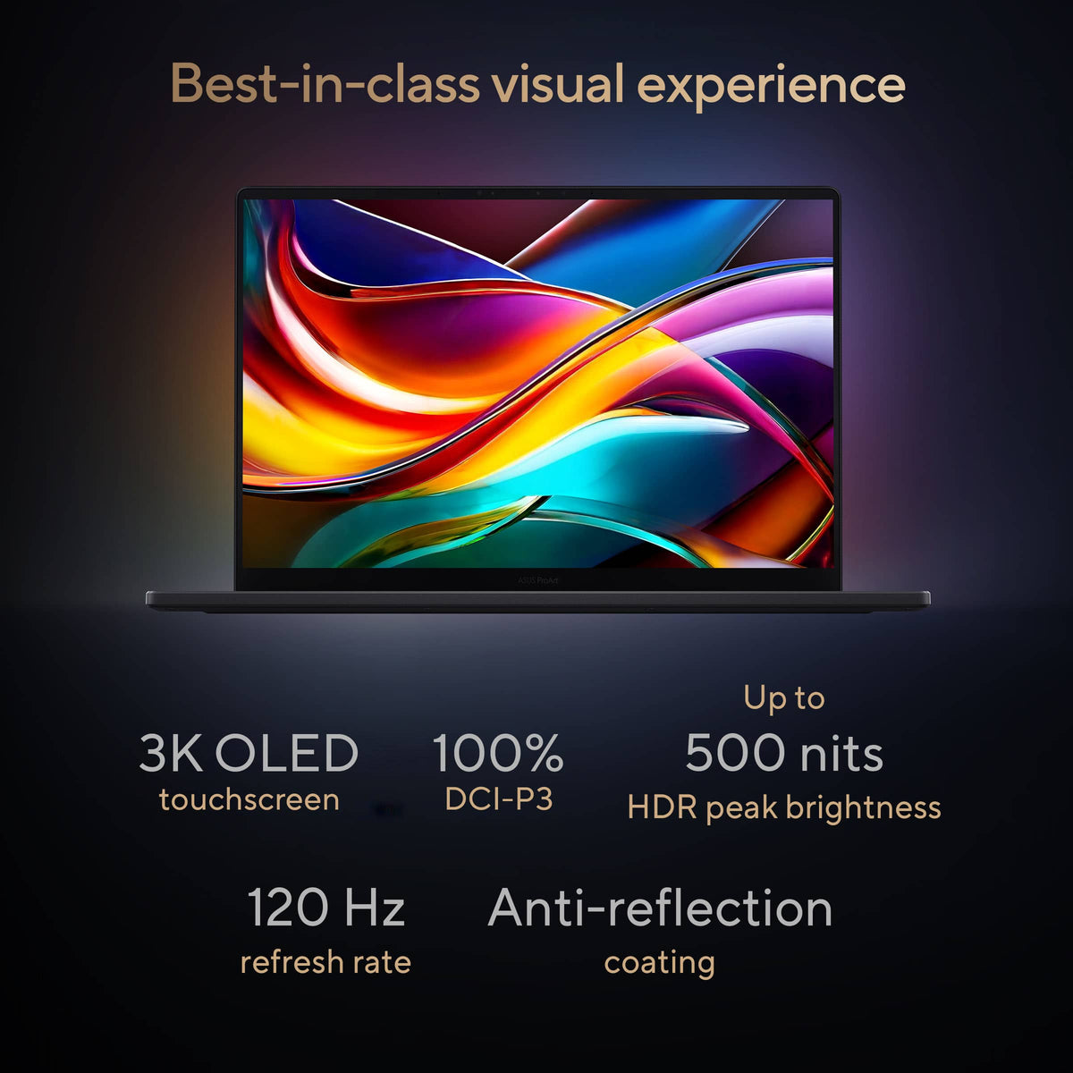 ASUS - ProArt P16 16" 3K OLED Touchscreen Laptop - AMD Ryzen AI 9 465 (2026) - 32GB RAM - 512GB SSD - Copilot+ PC - Nano Black