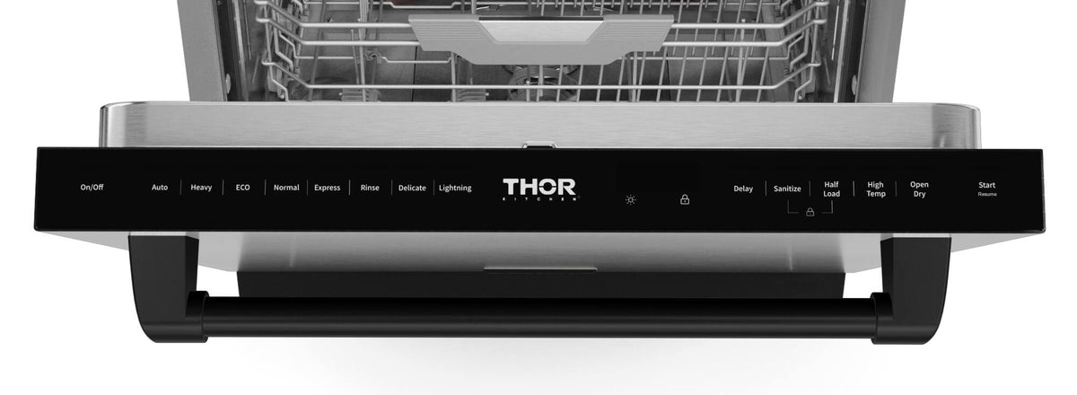 Gordon Ramsay Series by THOR Kitchen 24 Inch Dishwasher with Black Hardware - Stainless Steel