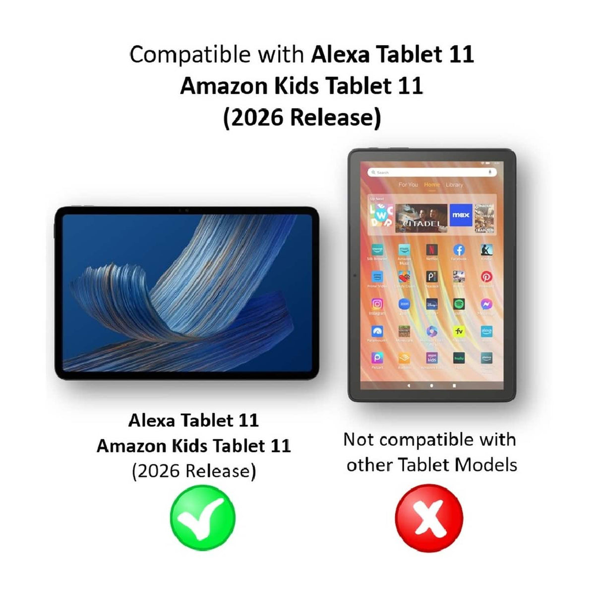 Screen Protector (2 Pack) for Amazon Alexa Tablet 11 - Clear