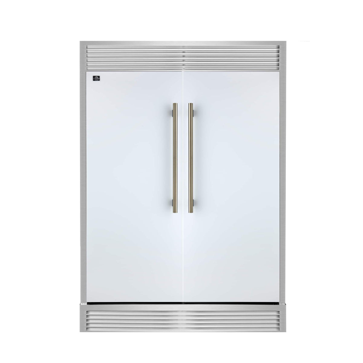 Forno Appliances - Maderno 27.2 Cu. Ft. Side-by-Side Convertible Refrigerator with Decorative Grill Trim - White