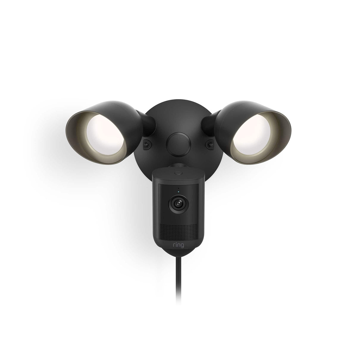 Ring - Floodlight Cam, Wired (newest model) — Wide-Angle Retinal 2K Video, 6x Enhanced Zoom, Ultra-Bright Floodlights - Black