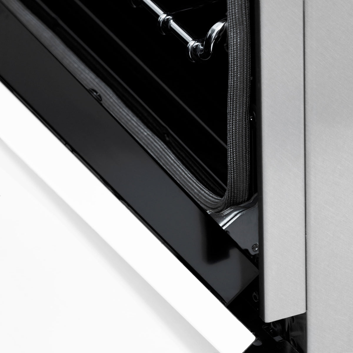 ZLINE - 60 in. Wide 8 Burner Autograph Legacy Dual Fuel Range in Satin Steel w/ White & Black Accents (RASZ-WM-60-MB) - Stainless Steel