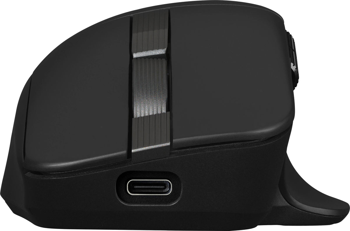 ASUS - ProArt MD301 Optical Ergonomic Mouse with Hot-Swappable Switches and SmartShift Scroll Wheel - Wireless - Black
