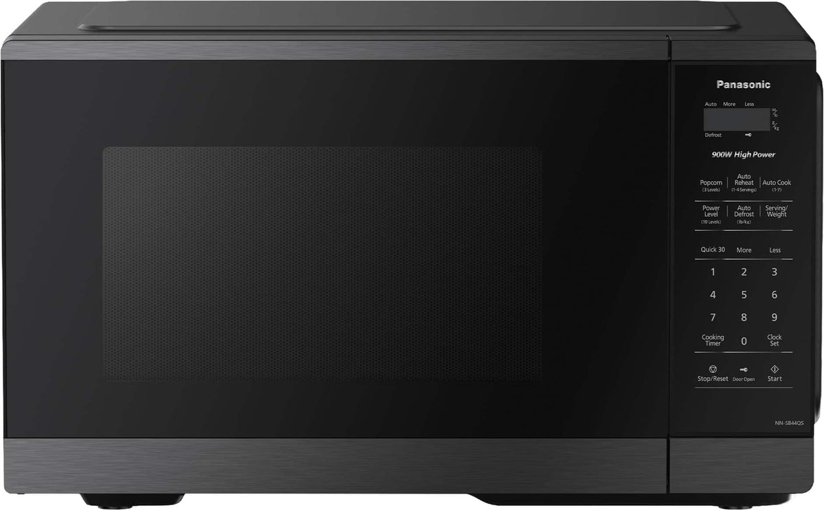 Panasonic - Countertop Microwave Oven, 900W, 0.9 Cu. Ft - Black Stainless Steel