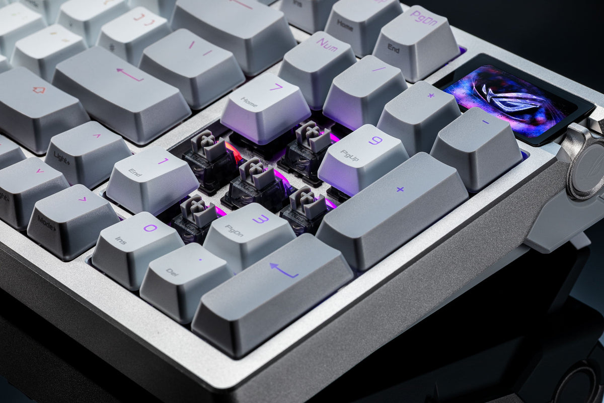 ASUS - ROG Azoth 96% Wireless Magnetic Hall Effect RGB Gaming Keyboard with Hot-Swappable ROG HFX V2 Switches - White