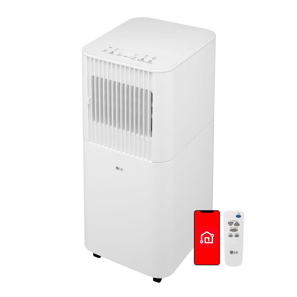 LG - 6,000 BTU DOE (8,000 BTU ASHRAE) 250 Sq. Ft. Portable Air Conditioner with Remote - White