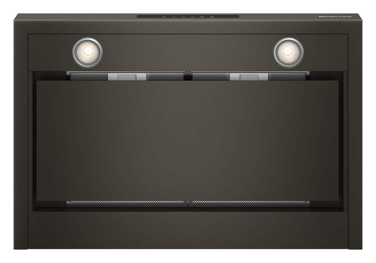 KitchenAid - 30 inches - Recirculating & Convertible - Wall Range Hood - Black Ore