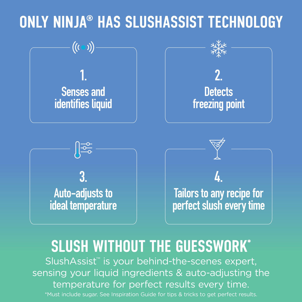 Ninja - SLUSHi® XL Smart Frozen Drink Maker, 128 oz - Crema