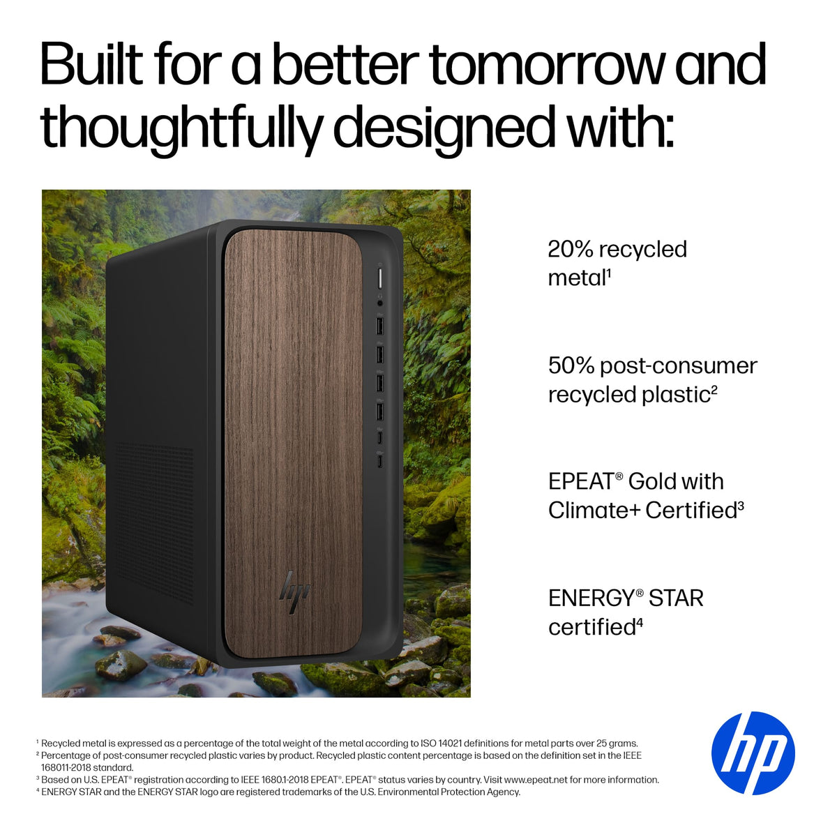 HP - OmniDesk Desktop - Intel Core Ultra 7 265 2025 - 16GB DDR5 Memory - 1TB SSD - Dark Wood