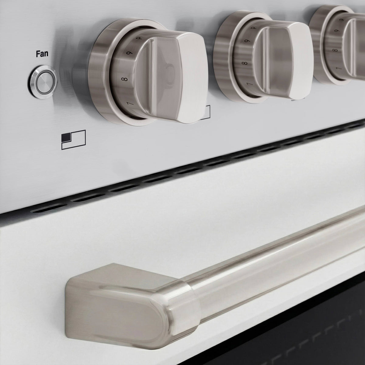 ZLINE - 24 in. Wide 3 Elements 3.2 cu. ft. Paramount Freestanding Induction Range with Electric Oven with Door - White Matte