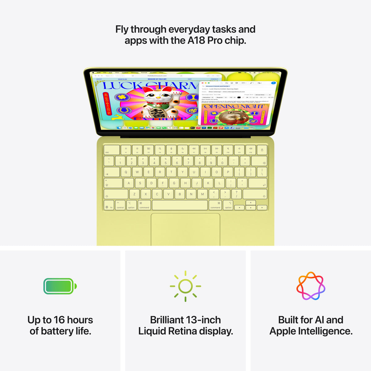 Apple - MacBook Neo 13-inch Laptop - A18 Pro chip with 6‑core CPU and 5‑core GPU - 8GB Memory - 256GB SSD - Indigo