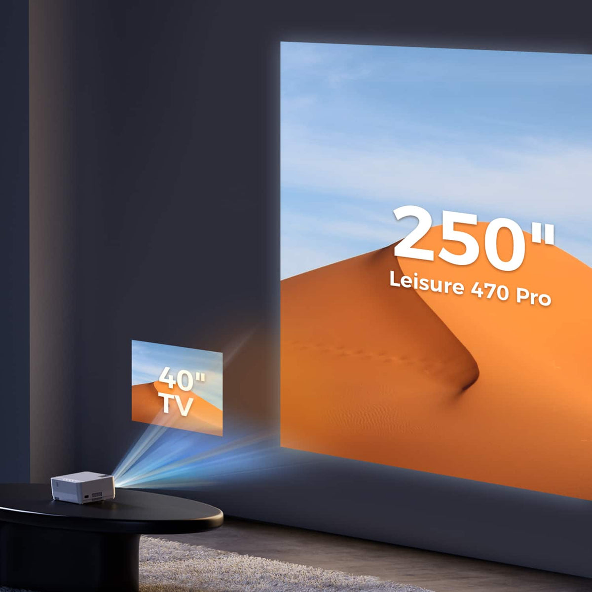 Vankyo - Leisure 470 Pro Native 1080P Wireless Single LCD Mini Projector - White