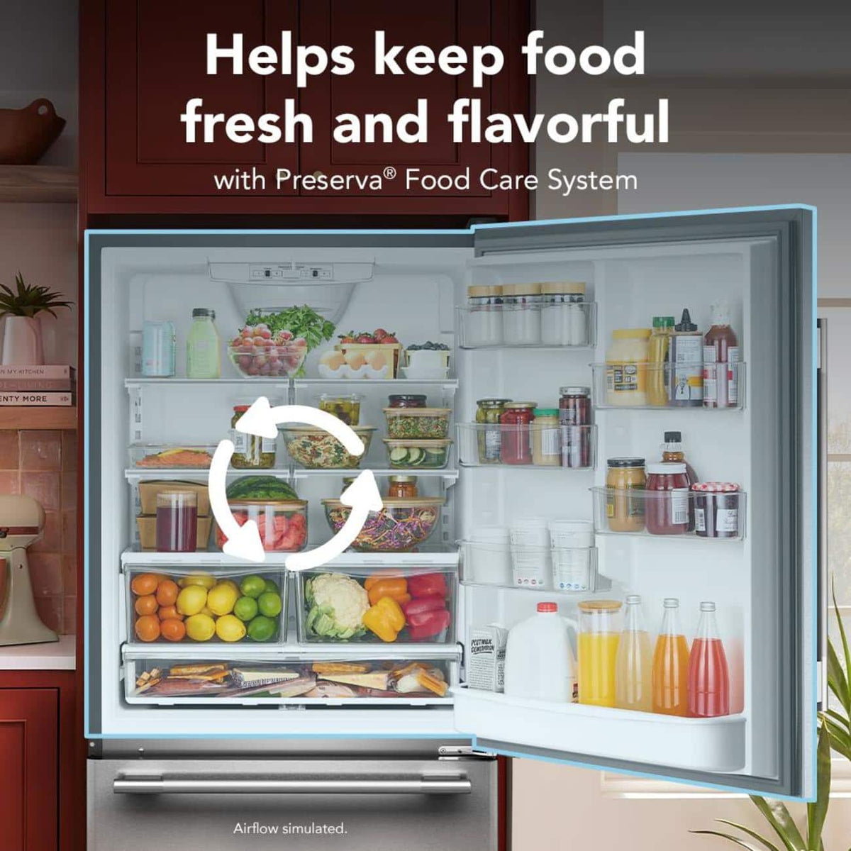 KitchenAid - 22 Cu. Ft. 33-Inch Standard-Depth Bottom Mount Refrigerator with Right Door Swing - Stainless Steel