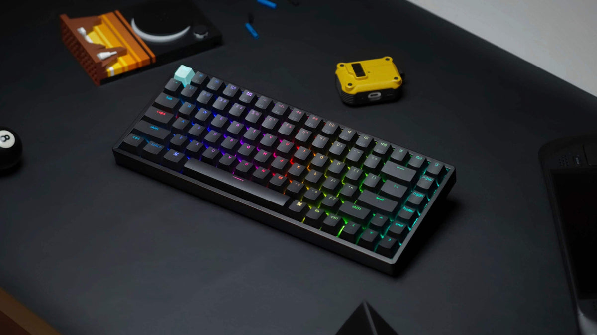 Keychron - K2 HE 75% Custom Wireless RGB Mechanical Keyboard with Programmable QMK/VIA Hot-Swappable Magnetic Switch - Black