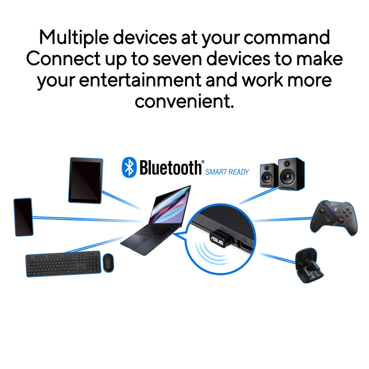 ASUS - USB-BT500 Bluetooth 5.0 Adapter - Black